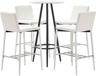 5-piece bar set faux leather white 279775 - Bar Set