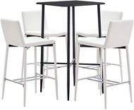 5-piece bar set faux leather white 279936 - Bar Set