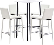 5-piece bar set faux leather white 279987 - Bar Set