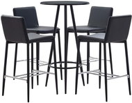 5-piece bar set faux leather black 279727 - Bar Set