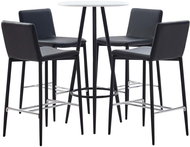 5-piece bar set faux leather black 279773 - Bar Set