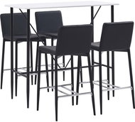 5-piece bar set faux leather black 279880 - Bar Set