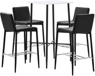 5-piece bar set faux leather black 279985 - Bar Set