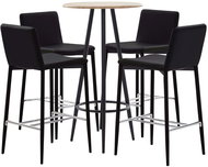 5-piece bar set faux leather brown 279831 - Bar Set