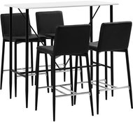 5-piece bar set faux leather brown 279886 - Bar Set