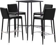 5-piece bar set faux leather brown 279946 - Bar Set