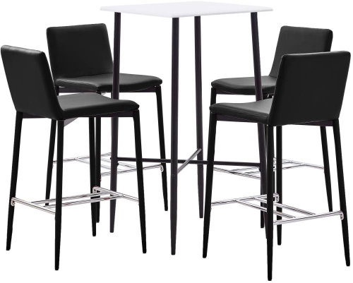 5-piece bar set faux leather brown 279997 - Bar Set - Main image