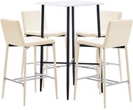 5-piece bar set faux leather cream 279989 - Bar Set