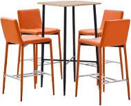5-piece bar set faux leather orange 3050050 - Bar Set