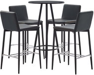 5-piece bar set faux leather gray 279733 - Bar Set