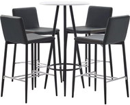 5-piece bar set faux leather gray 279779 - Bar Set
