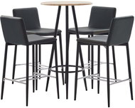 5-piece bar set faux leather gray 279825 - Bar Set
