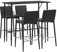 5-piece bar set faux leather gray 279860 - Bar Set