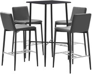 5-piece bar set faux leather gray 279940 - Bar Set