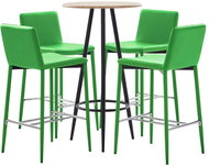 5-piece bar set faux leather green 279837 - Bar Set