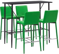 5-piece bar set faux leather green 279866 - Bar Set