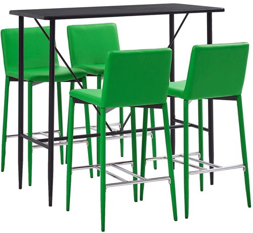 5-piece bar set faux leather green 279866 - Bar Set - Main image