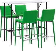 5-piece bar set faux leather green 279889 - Bar Set