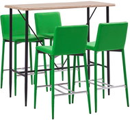 5-piece bar set faux leather green 279912 - Bar Set