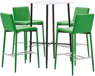 5-piece bar set faux leather green 3050003 - Bar Set
