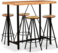 Bar set of 5 pieces of solid acacia and recycled wood 275131 - Bar Set