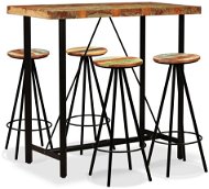 Bar set of 5 pieces of solid recycled wood 275143 - Bar Set