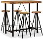 Bar set of 5 pieces of solid recycled wood 275143 - Bar Set