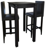 Bar table and 2 bar stools, black 160726 - Bar Set