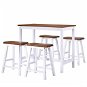 Barový stôl a stoličky súprava 5 kusov z masívneho dreva 275232 - Barový set