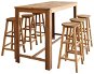 Barový stôl a stoličky súprava 7 ks masívne akáciové drevo 246670 - Barový set