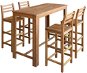 Bar table and chairs set of 5 pieces of solid acacia wood 246669 - Bar Set