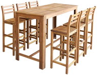 Bar table and chairs set of 7 pieces of solid acacia wood 246671 - Bar Set