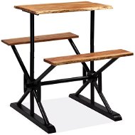 Bar table with benches solid acacia wood 120 x 50 x 107 cm 245376 - Bar Set