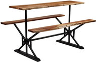 Bar table with benches solid acacia wood 180 x 50 x 107 cm 245378 - Bar Set