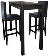 Black bar table and 2 bar stools 160727 - Bar Set