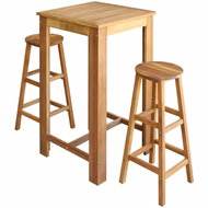 3-piece bar set with chairs solid acacia wood 246666 - Bar Set