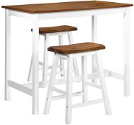 Barový set Barový stôl a stoličky súprava 3 kusov z masívneho dreva 245547 - Barový set