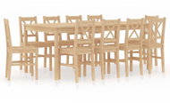11-piece Dining Set Pine Wood 283391 - Dining Set