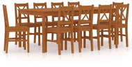 11-piece Dining Set, Pine Wood, Honey Brown 283392 - Dining Set