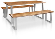 3-piece Dining Set, Solid Acacia Wood, Brown 277788 - Dining Set