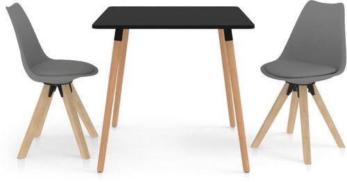 3-piece dining set gray 3057038 - Dining Set - Main image