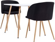 3-piece dining set textile black 3054004 - Dining Set