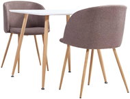 3-piece dining set textile brown 3053998 - Dining Set