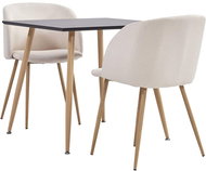3-piece dining set textile cream 3054036 - Dining Set