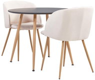 3-piece Dining Set, Textile, Cream 3054316 - Dining Set