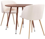 3-Piece Dining Set, Fabric, Cream 3054356 - Dining Set