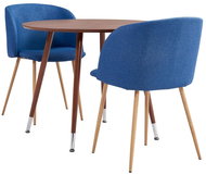 3-piece dining set textile blue 3054360 - Dining Set