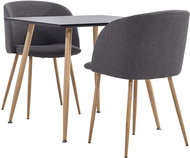 3-piece dining set textile taupe 3054050 - Dining Set