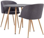 3-piece dining set textile taupe 3054330 - Dining Set