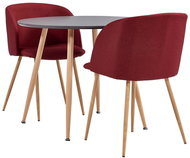 3-piece dining set wine textile 3054328 - Dining Set